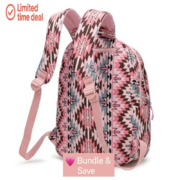 Western Backpack Purse, Waterproof Canvas, 6 Pockets, Travel & Daily Use - Picture 7 of 7